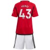 Maglia ufficiale Manchester United Mengi 43 Casa 2023-24 per Bambino